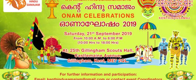 Onam 2019 Kent Hindu Samajam in Sep-2019