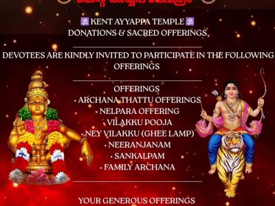 Kent Ayyappa Temple Pooja Offerings 2026 Poster