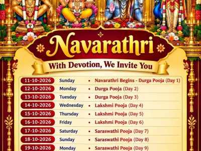 Kent Ayyappa TempleNavarathri celebrations Poster October 2026